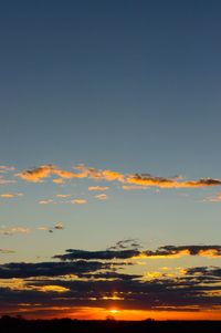 Low angle view of sky during sunset