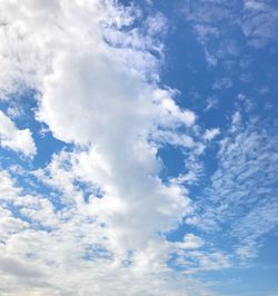 Low angle view of clouds in sky