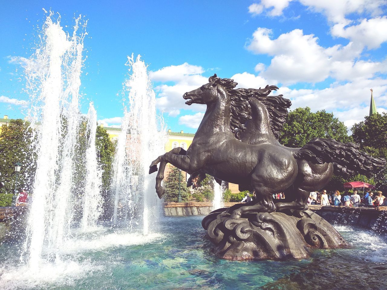 VIEW OF FOUNTAIN STATUE