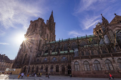 Low angle view of historical building against sky