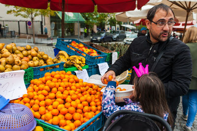 Various fruits for sale in market