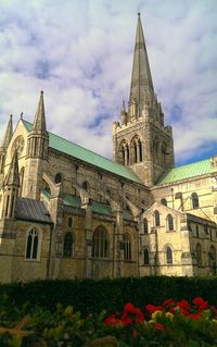 Low angle view of church against sky