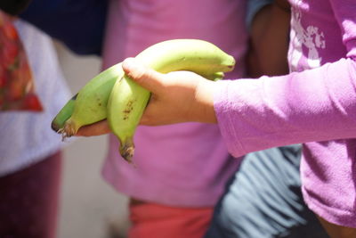 Close-up of woman holding apple