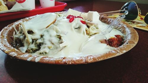 Close-up of food in plate