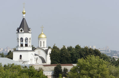 View of a church surrounded by trees