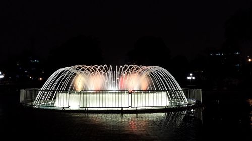 View of illuminated lights at night