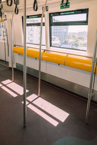 View of train in bus