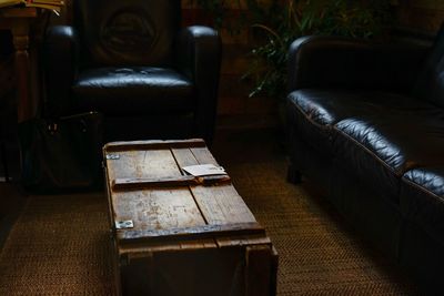 Empty chairs and tables at home