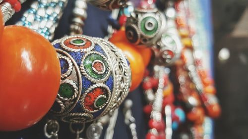 Close-up of multi colored hanging for sale