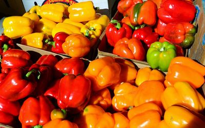 Full frame shot of bell peppers