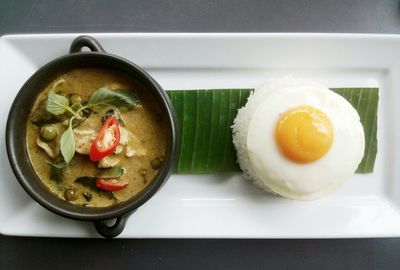 Close-up of served food