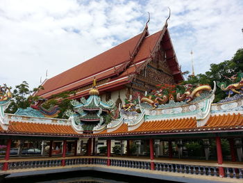 Low angle view of temple against sky