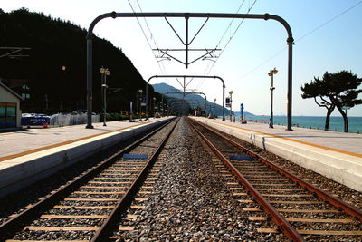 View of railroad station platform