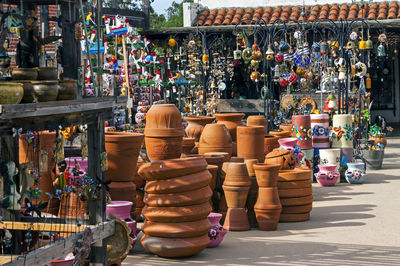 Mexican colorful souvenir ceramic shop in san diego, california,america.