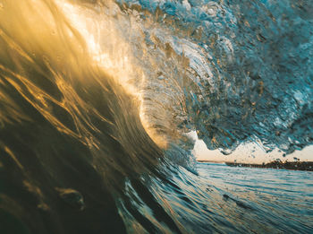 Scenic view of sea during sunset