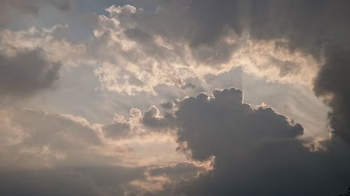 Low angle view of clouds in sky