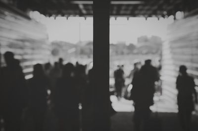 Group of people walking in city