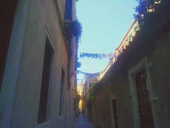 View of illuminated street lights