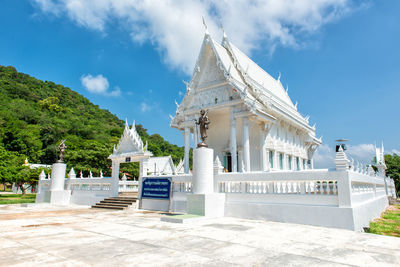 Built structure by building against sky