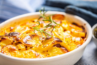 Close-up of food in bowl on table