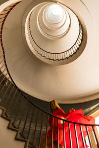 Close-up of spiral staircase