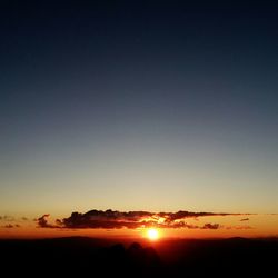 Scenic view of sunset over sea