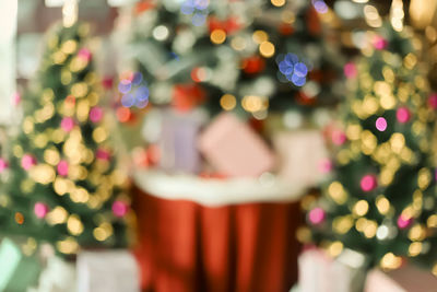 Defocused image of christmas tree