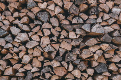 Full frame shot of logs