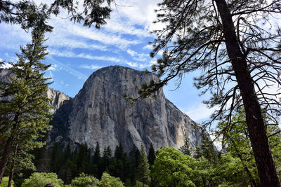 Low angle view of mountain against sky