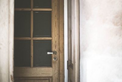 Close-up of closed door