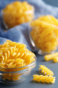 Close-up of yellow food in bowl