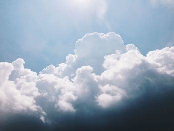 Low angle view of clouds in sky
