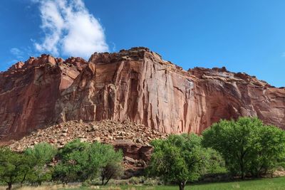 Panoramic view of rocky mountains against sky