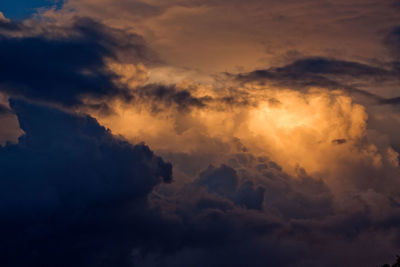 Low angle view of clouds in sky