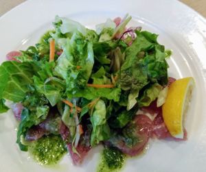 High angle view of salad in plate