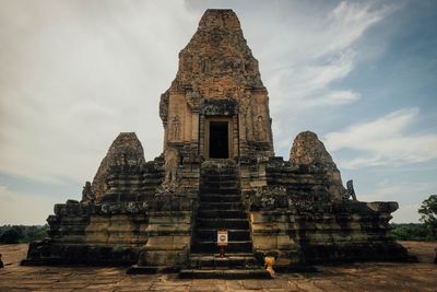 Low angle view of temple against sky