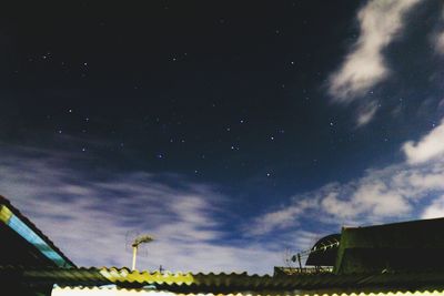 Scenic view of field against sky at night