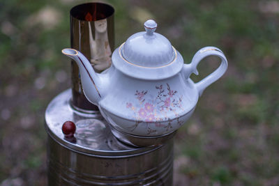 Close-up of teapot