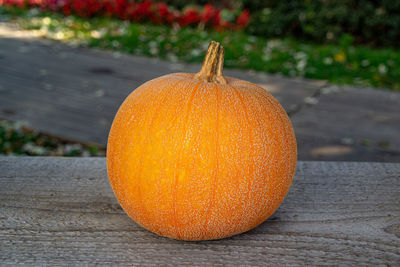 Close-up of orange on table