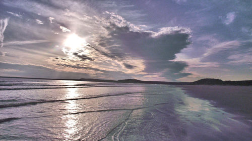 Scenic view of sunset over river