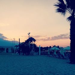 Scenic view of sea against sky at sunset