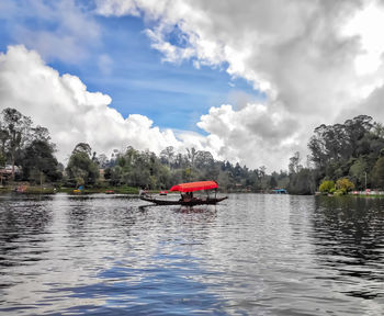 Scenic view of river against sky