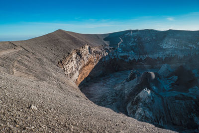 The volcanic crater - the ash pit on mount ol doinyo lengai in ngorongoro conservation, tanzania