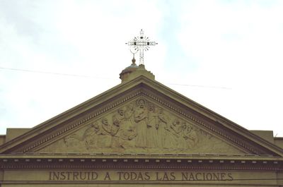 Low angle view of traditional building against sky