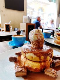 Close-up of cake on table