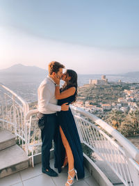 Kiss at the wedding day