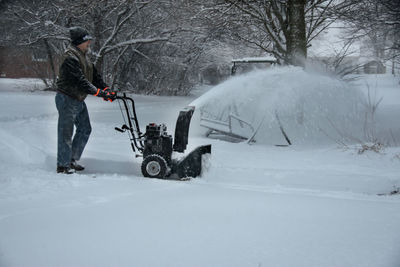 Man skiing on snow