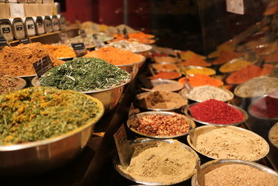 Close-up of vegetables for sale in market