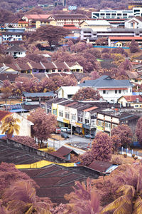 High angle view of townscape
