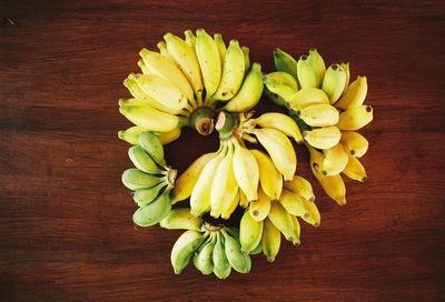 High angle view of fruit on table